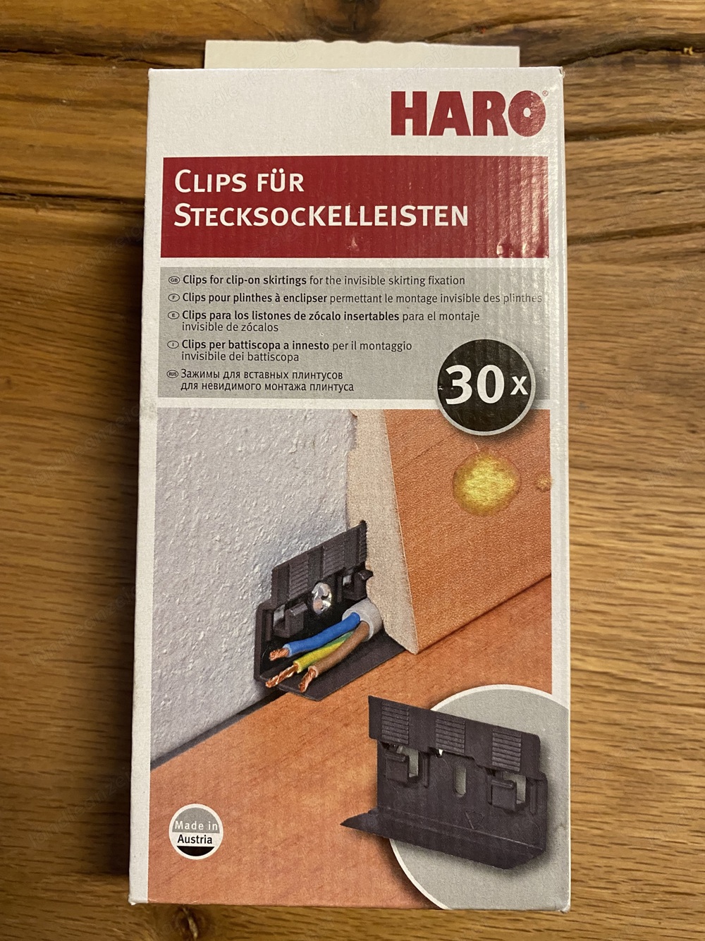 CLIPS für Stecksockelleisten - neu - HARO