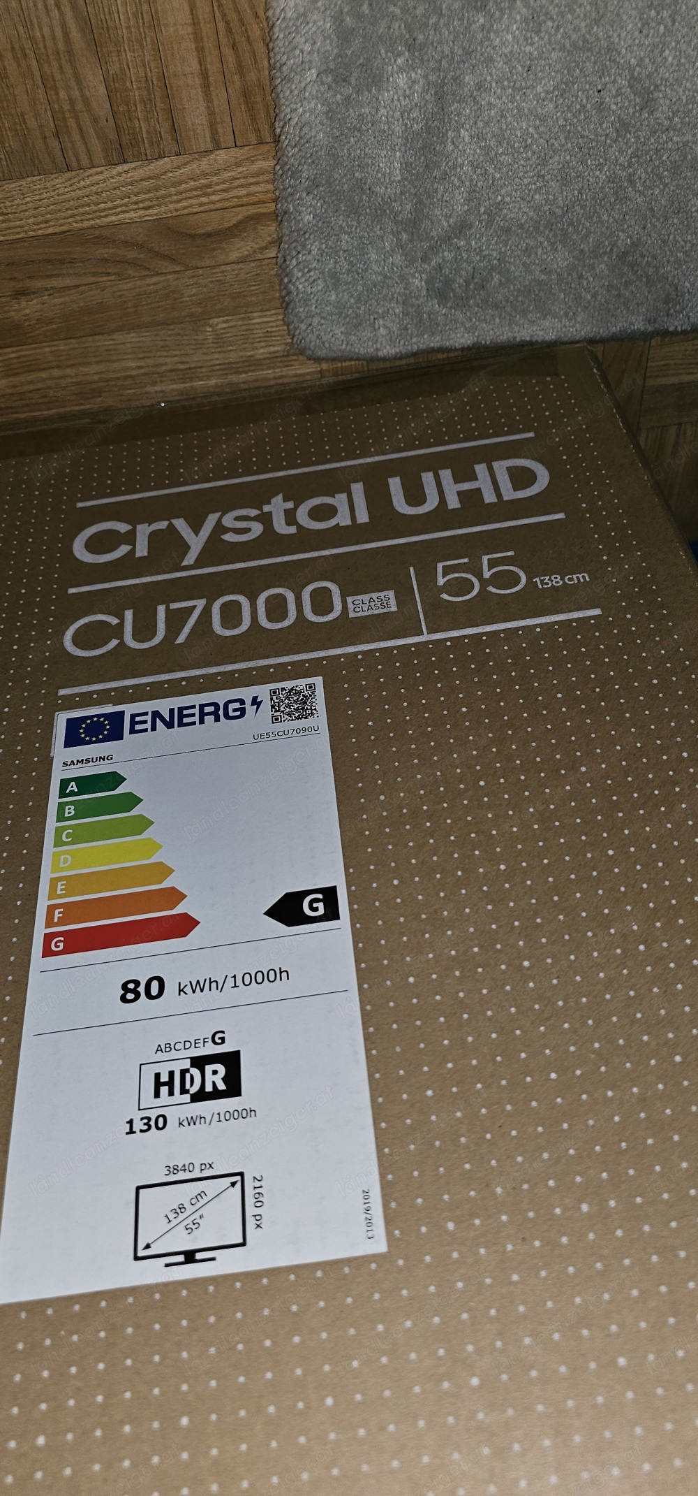 samsung crystal uhd 55"