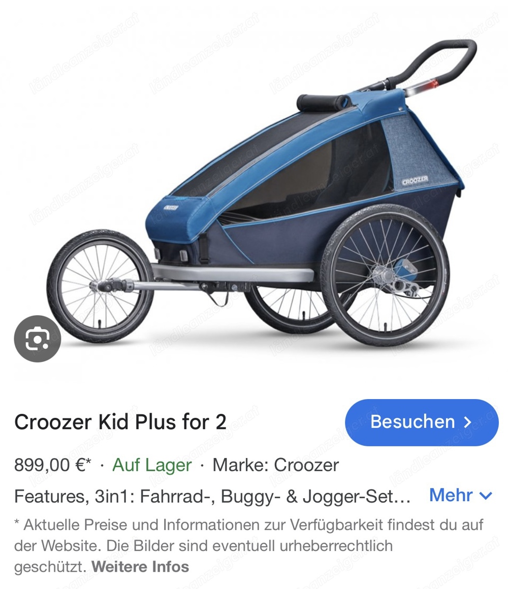 Croozer Kid plus for 2 - gefederte Sport Edition