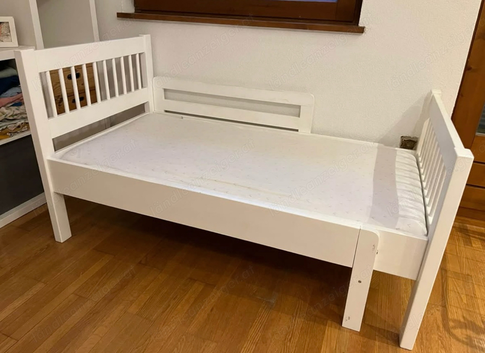 Kinderbett (Länge 145cm) mit Rausfallschutz 