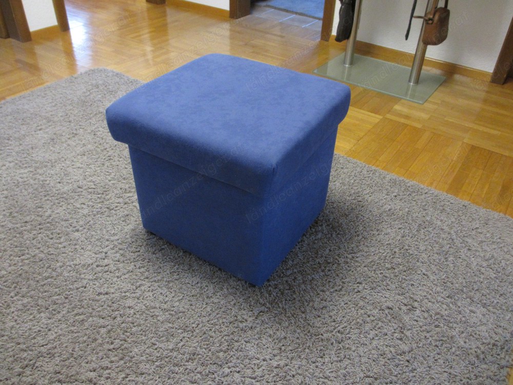 Truhenhocker blau