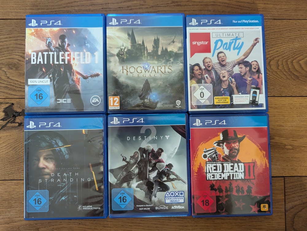 Verkaufe div. Playstation PS4-Spiele für jeweils 5 Euro