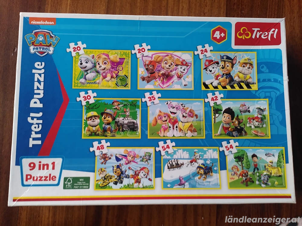 Paw Patrol Puzzles 9 in 1 von Trefl