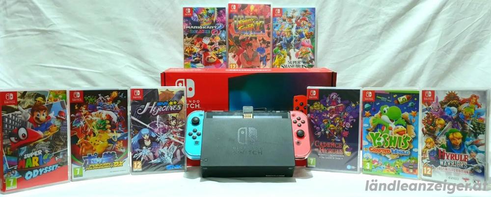 Nintendo Switch Komplett Bundle Konsole 32 Games