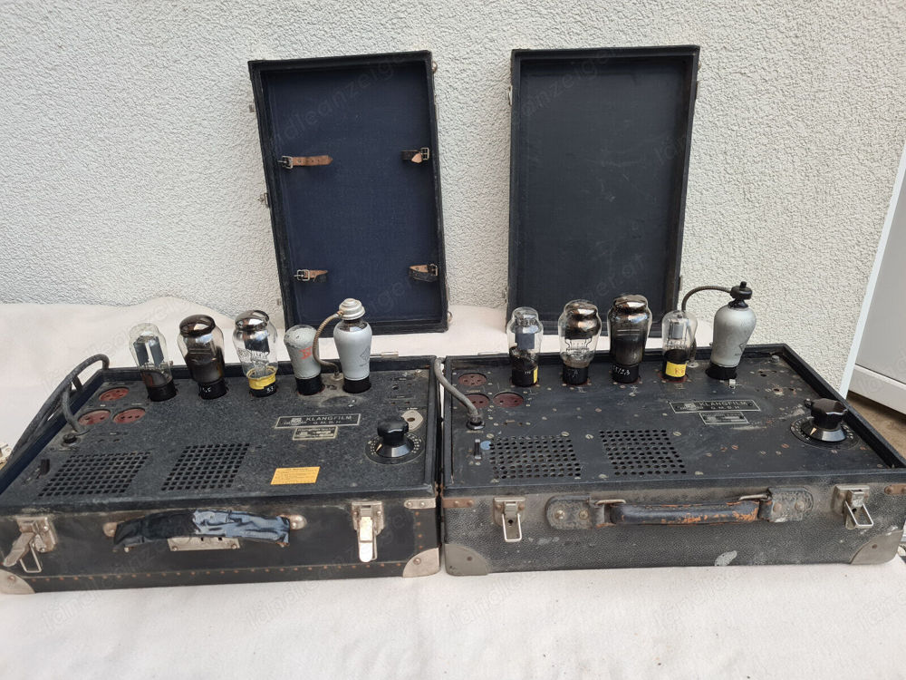 2x Klangfilm tube amplifier KL3262223 year 1938,PP RE604AD1, low output 15 Ohm