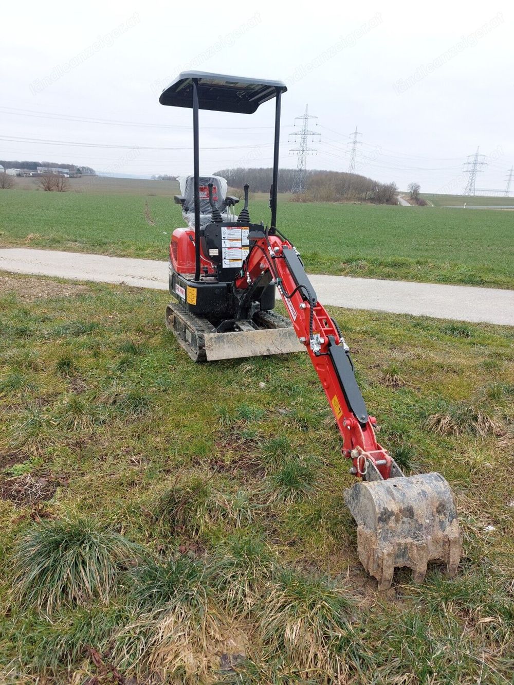 minibagger Diesel 1T mit Schaufel Set