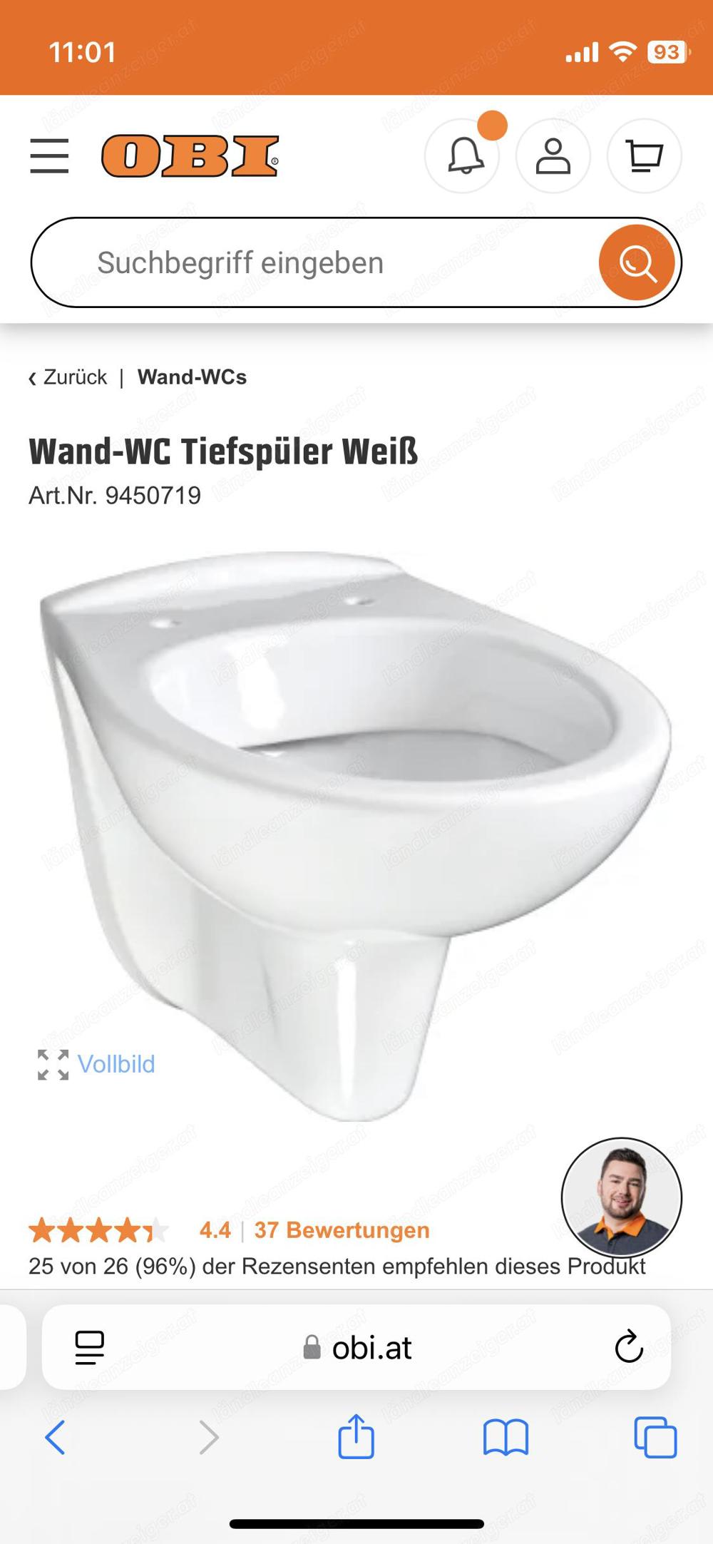 WC mit Deckel