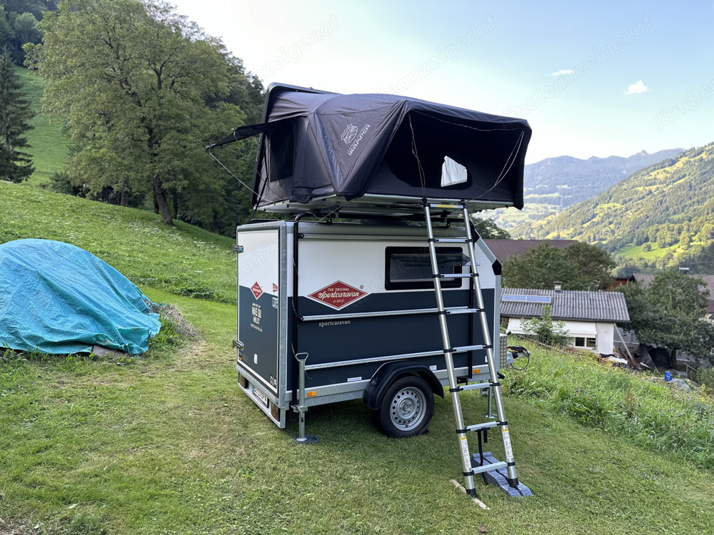 Sportcaravan Cube 2 + Dachzelt (Skycamp 3.0)