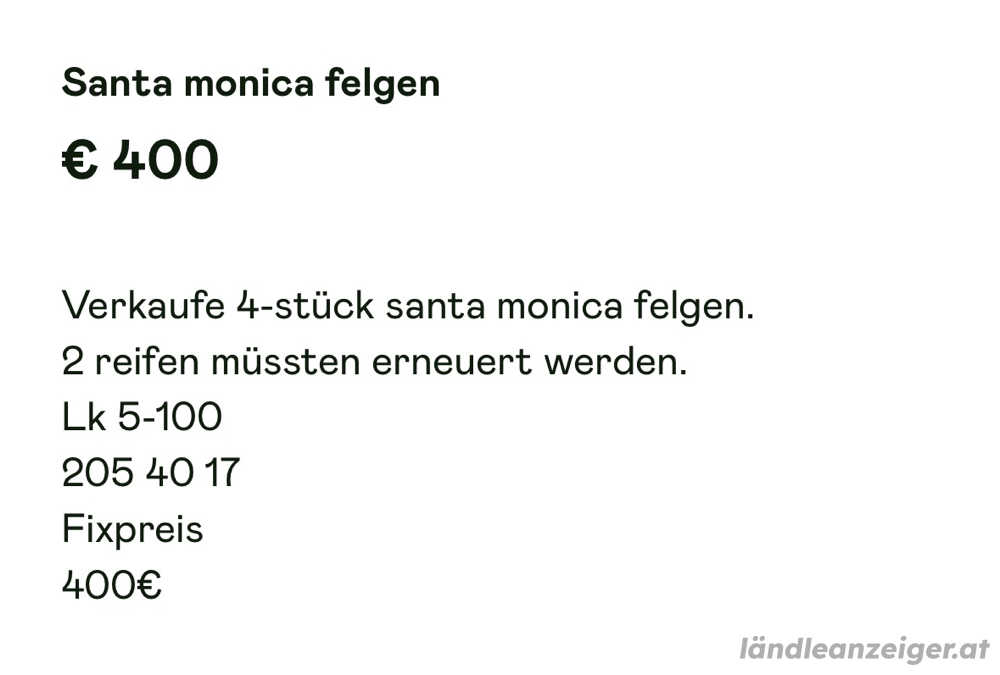 Santa Monica Felgen