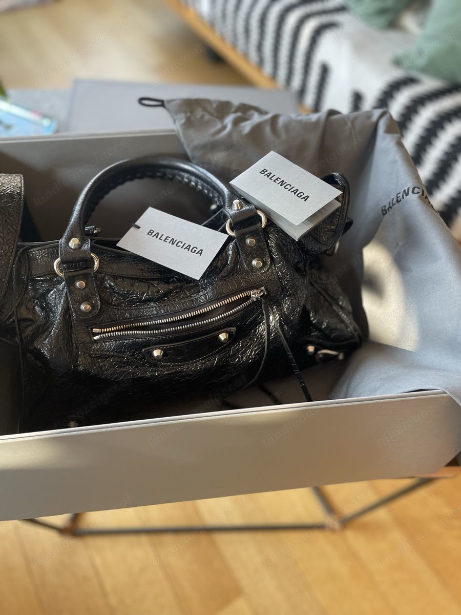 Authentische Balenciaga City Bag, Schwarz, Leder, Wie neu!