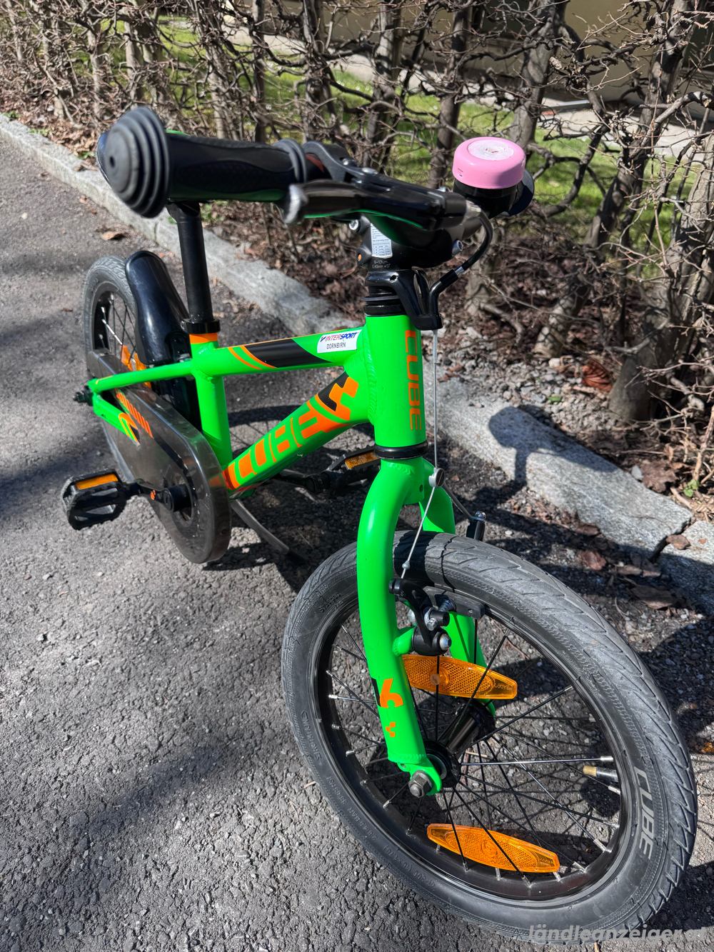 Cube Kid 160 Kinderfahrrad + Stützräder + Schiebestange