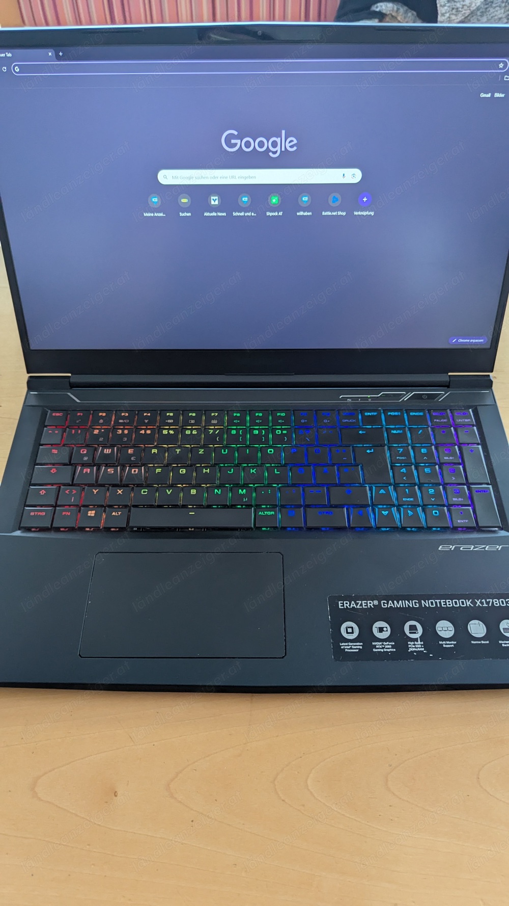 Gaming Laptop Erazer X17803 RTX 2060