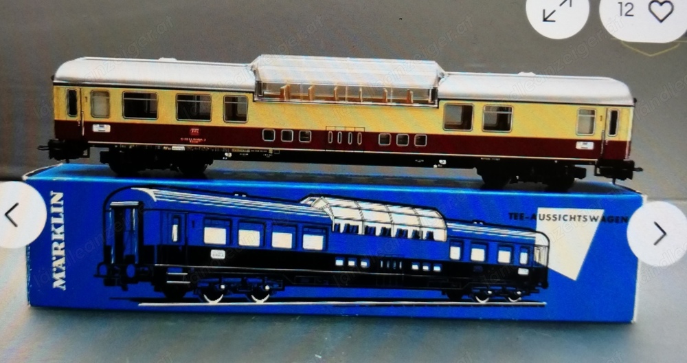 HO Märklin 4090 TEE Aussichtswagen HO Märklin 4090 TEE Aussichtswagen