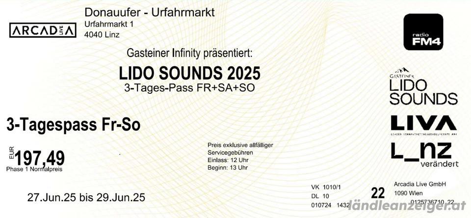  3-Tages-Ticket für das Lido Sounds-Festival