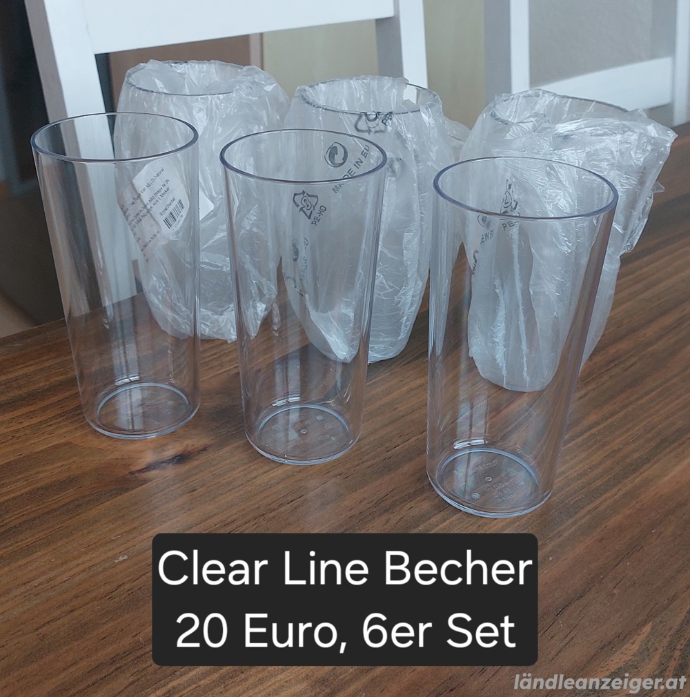 Clear Line Becher Tupperware NEU