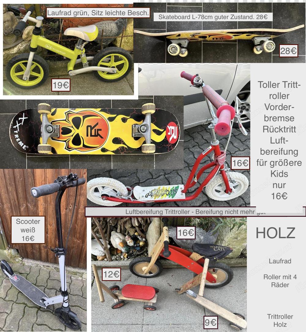 Trittroller Scooter Skateboard Laufrad ab 9 