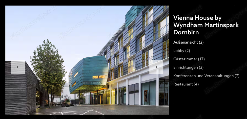 Wertgutschein für das Hotel Vienna House Martinspark Dornbirn Wertgutschein für das Hotel Vienna House Martinspark Dornbirn