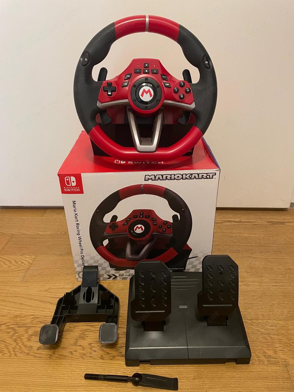 HORI Nintendo Switch Gaming Lenkrad PC Racing Wheel mit Pedalen Pro Deluxe Mario Kart