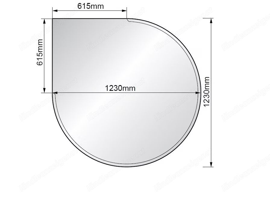 Funkenschutzplatte (Einscheiben-Sicherheitsglas)