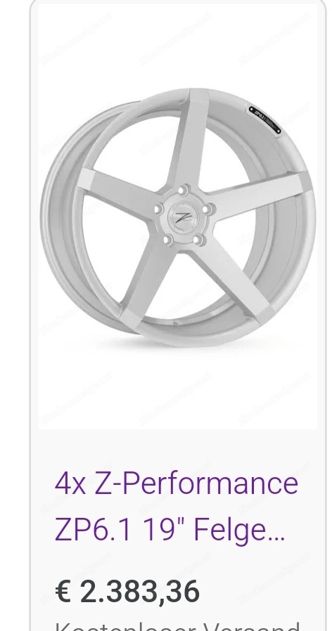 Z- Performance Felgen +Reifen Z- Performance Felgen +Reifen