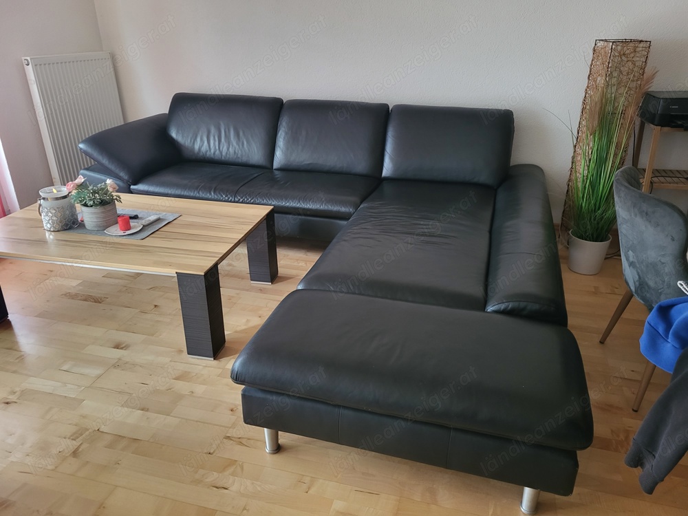 Ledercouch schwarz