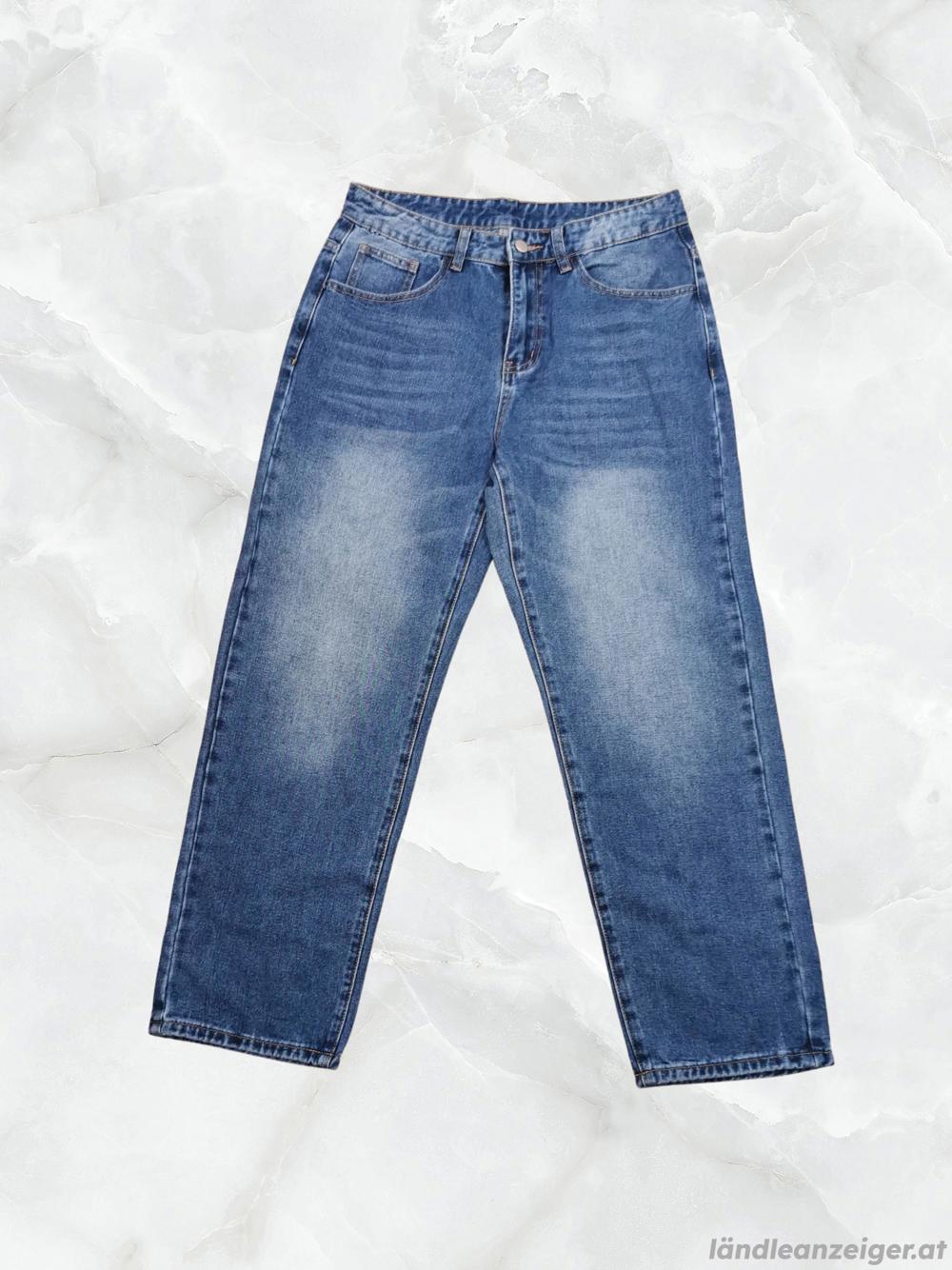 Herren Jeans S | Gerade Fit Blau Denim Klassisch