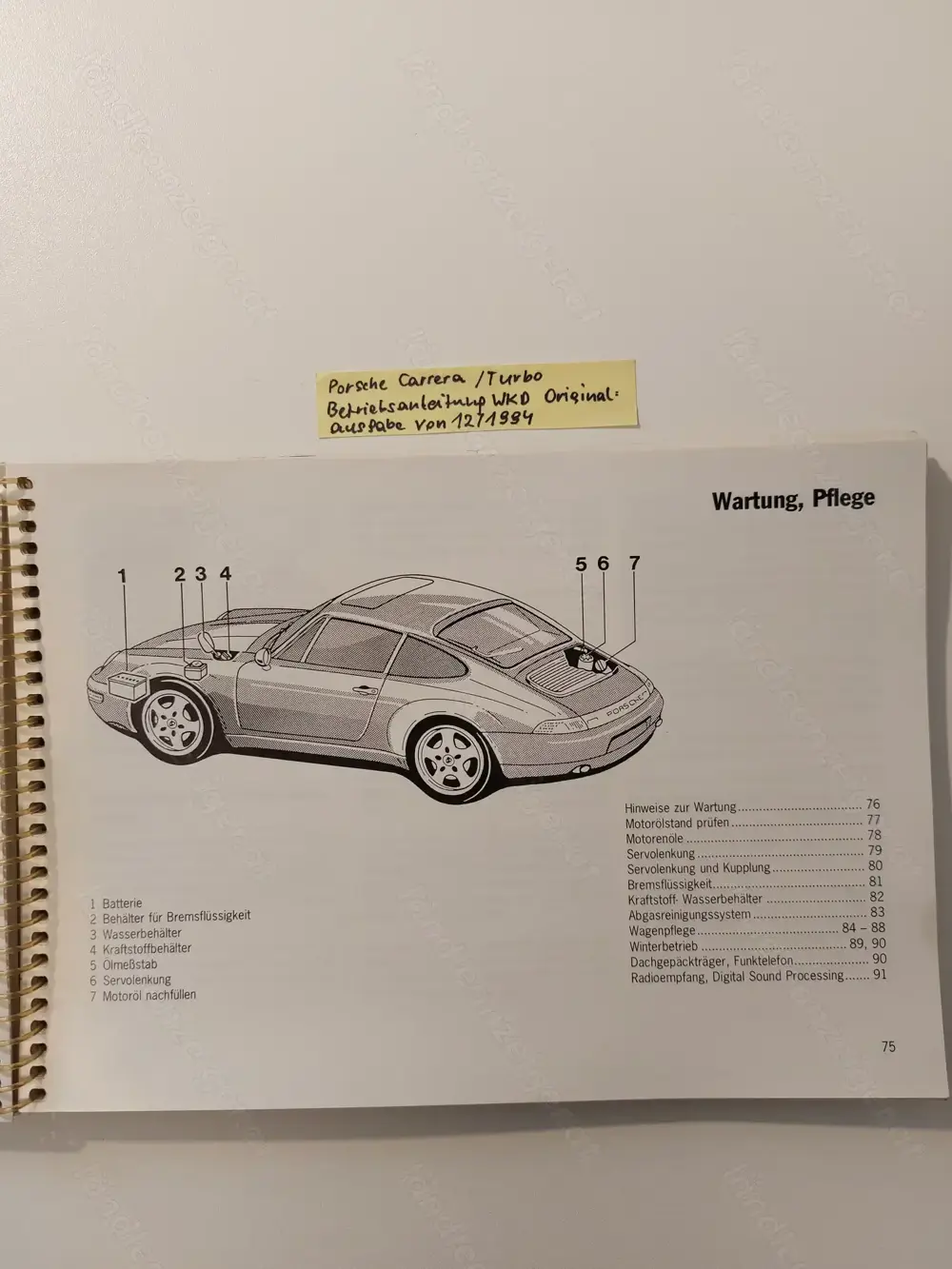 Porsche 911 Betriebsanleitung 