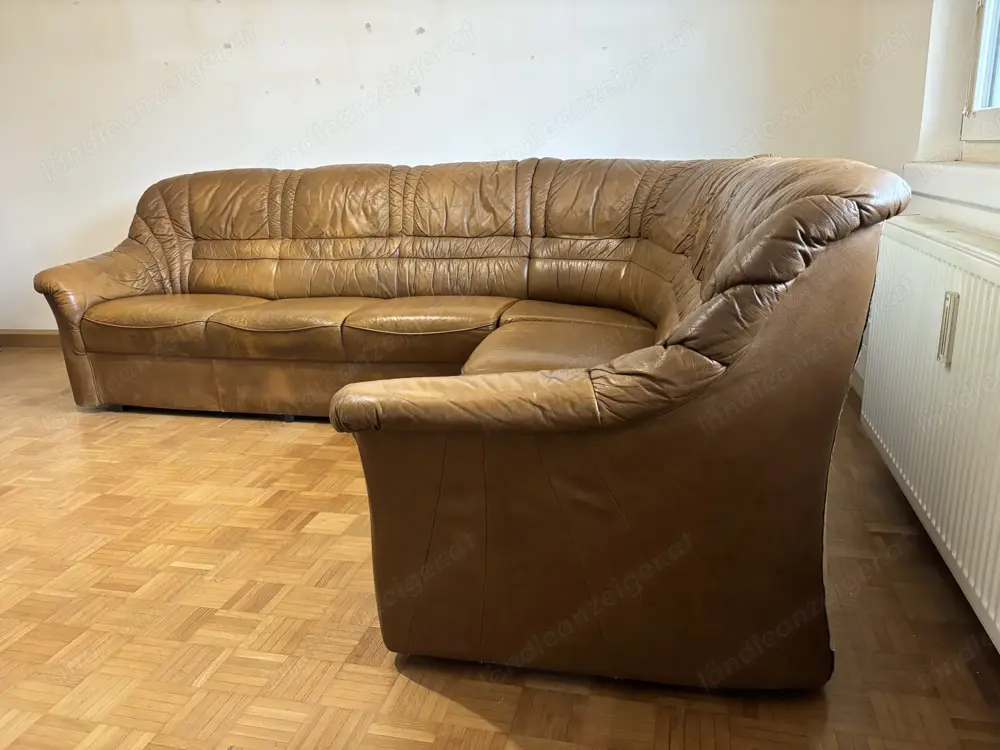 Ledercouch, Vintage, Echtleder