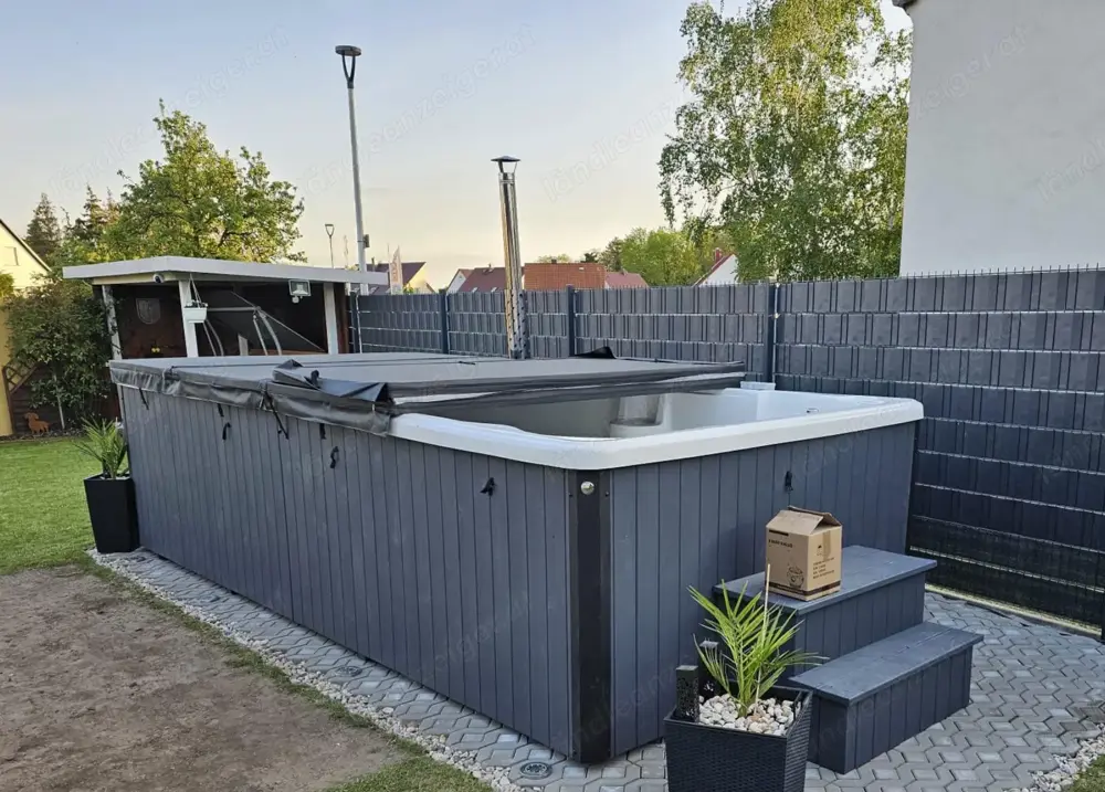 GardenAndPoolsCom GFK Swimmingpool Schwimmbad Swimming Pool Wanne Gartenpool KONGO SPA 476x225x120 m