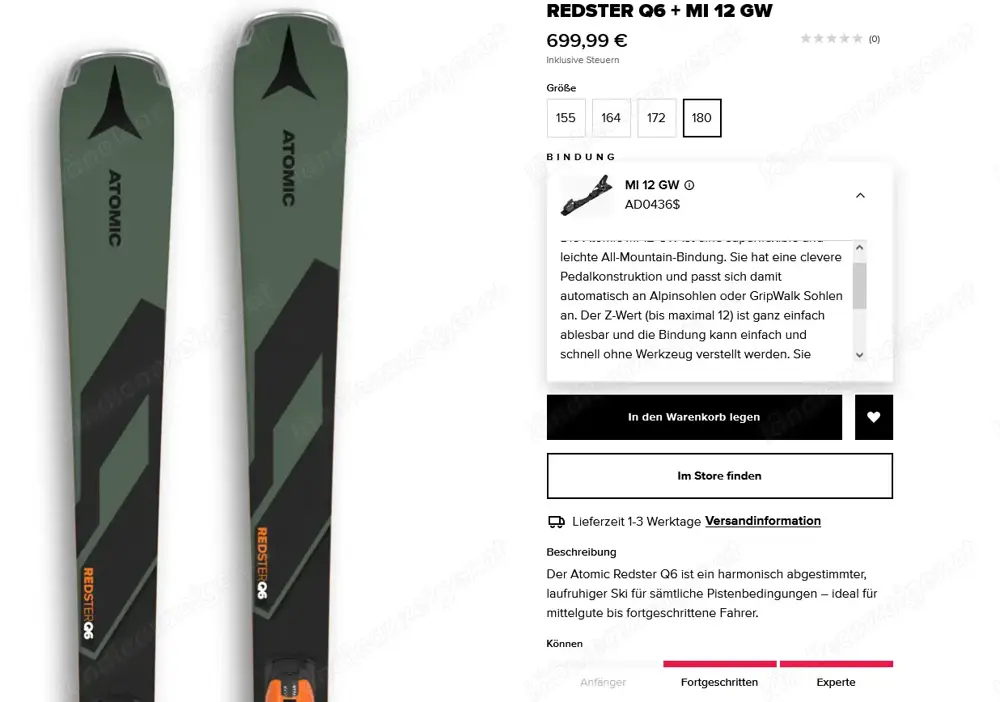 Atomic Q6  *bester All-Mountain-Ski*