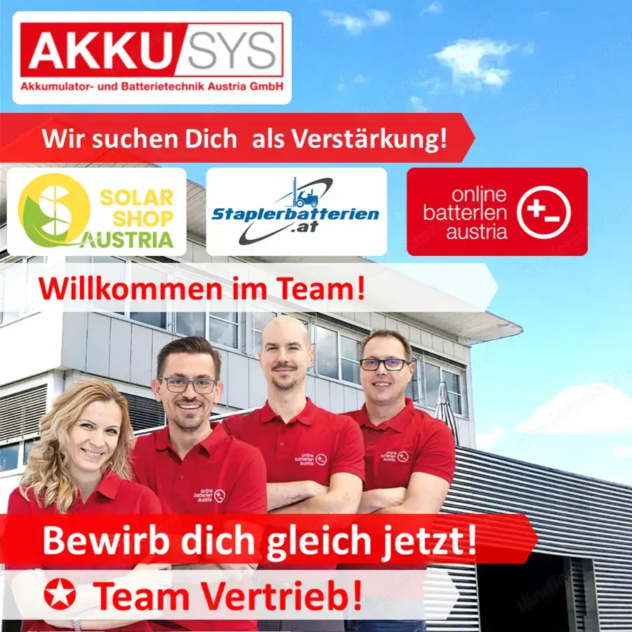 Mitarbeiter:in Vertrieb B2B (m w d) AKKU SYS Akkumulator- Batterietechnik Austria GmbH