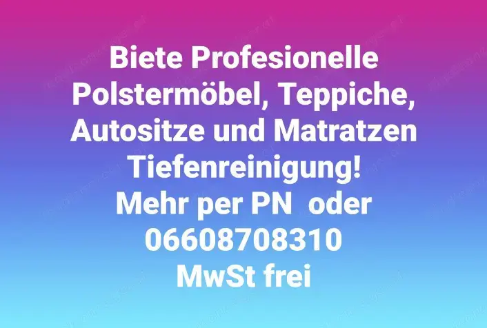 Matratzen Teppich & Polstermöbel Tiefenreinigung 