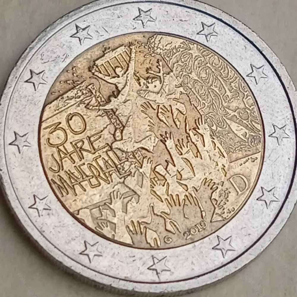 2 euro  2019 g 30 jahre mauffall deutschland 