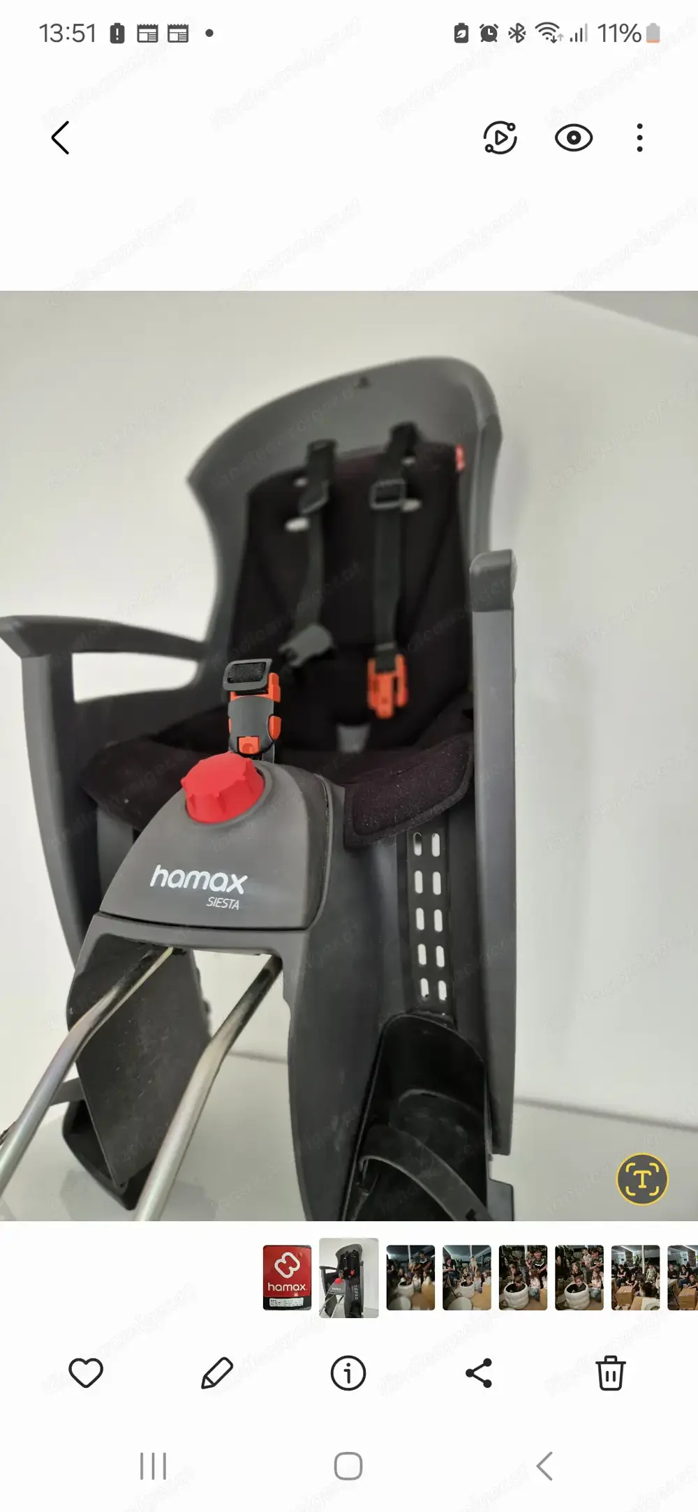 Fahrradsitz Hamax Siesta GRATIS