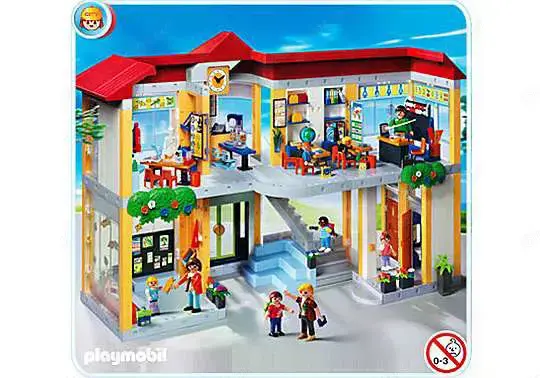 XXL Playmobil SET: 2x Schulhaus + 2x Turnhalle