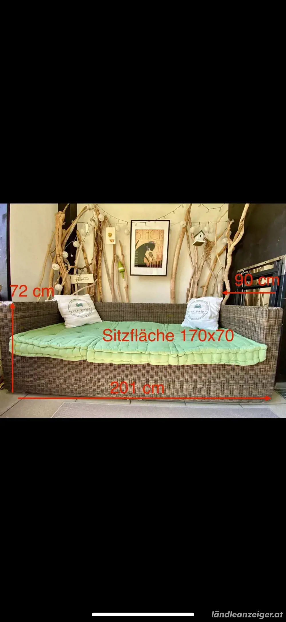 Couch für Garten   Balkon   Terrasse
