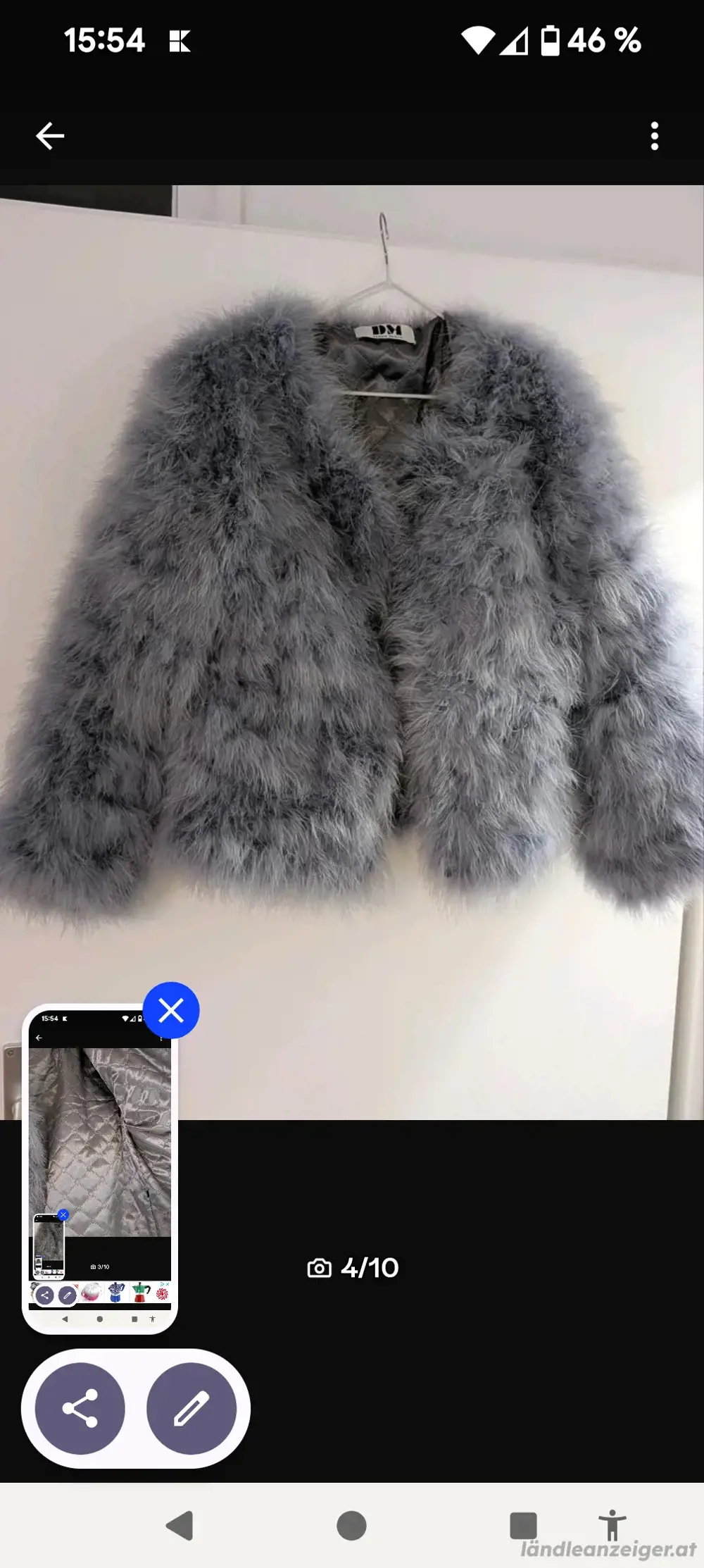 Echte Federjacke leicht Gr S, neuwertig!