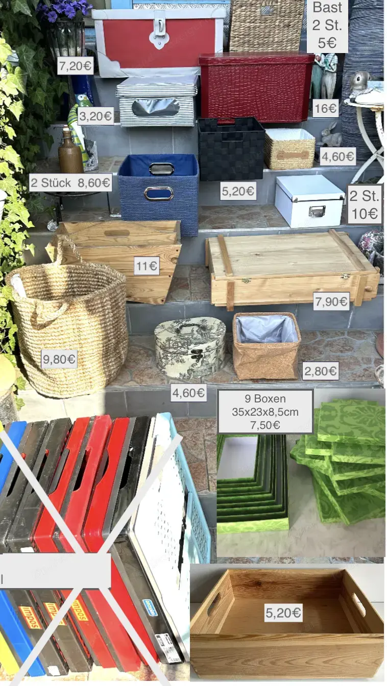 Tolle Kisten Körbe Boxen ab 2,80 