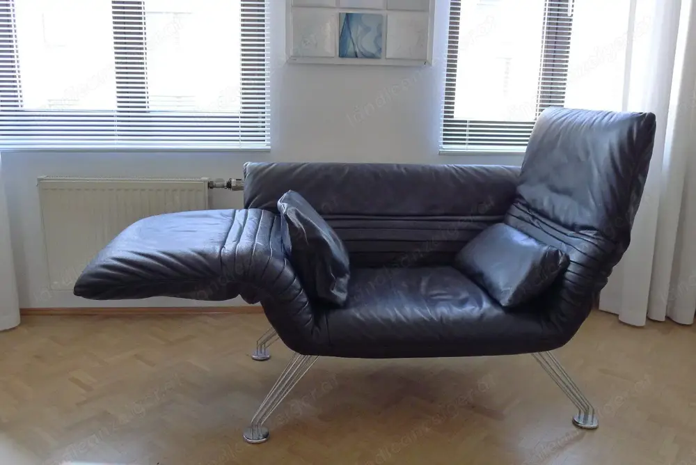 FLEEZE Lounger Vintage-Sessel de Sede DS-142 Schwarz - Zertifikat !