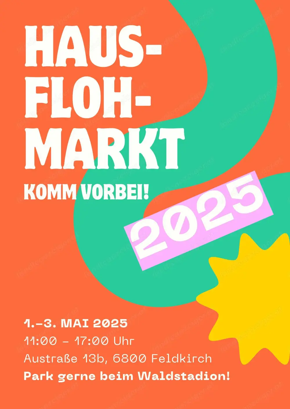 Hausflohmarkt am 1. - 3. Mai 2025 in Gisingen! Hausflohmarkt am 1. - 3. Mai 2025 in Gisingen!