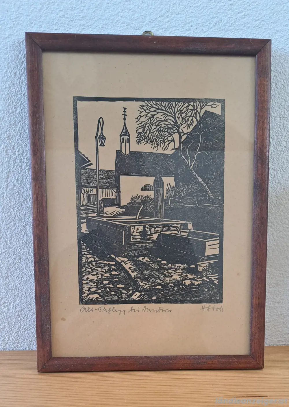 1930 Alt Kehlegg bei Dornbirn Holzschnitt H.Stoß  Bild 