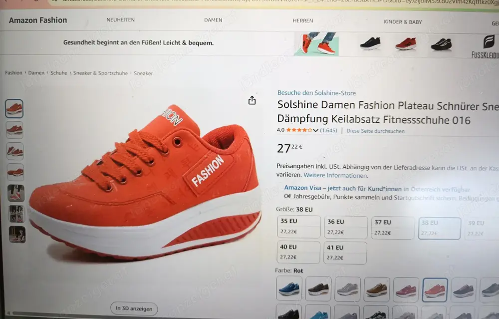 Damen Sneackers mit Keilabsatz GANZ NEU Gr. 39 (38 2 3).