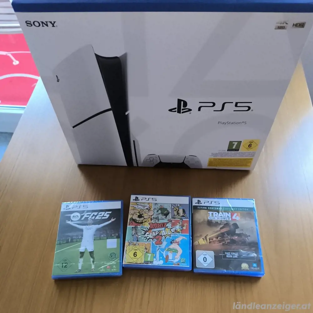 PlayStation PS5 slim mit 3 videospiel und rechung versiegelt, nie benutzt PlayStation PS5 slim mit 3 videospiel und rechung versiegelt, nie benutzt