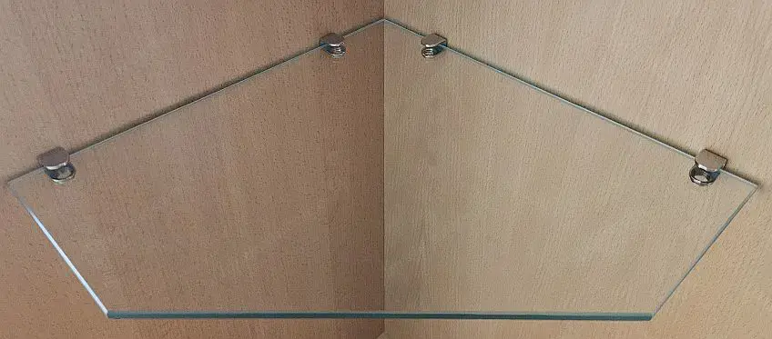 Eckregal aus Glas 4 St. Eckregal aus Glas 4 St.