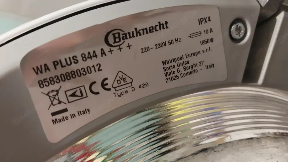 Waschmaschine von Bauknecht defekt, für Bastler zu verschenken Waschmaschine von Bauknecht defekt, für Bastler zu verschenken