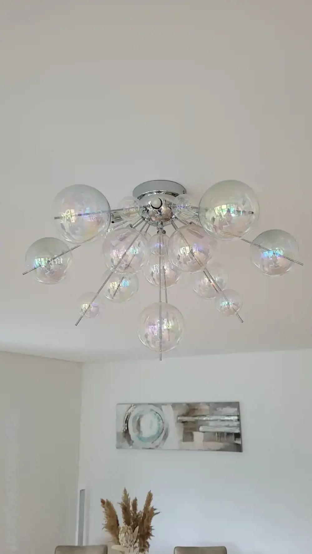 Deckenleuchte aus Glas, 6-flammig Deckenleuchte aus Glas, 6-flammig