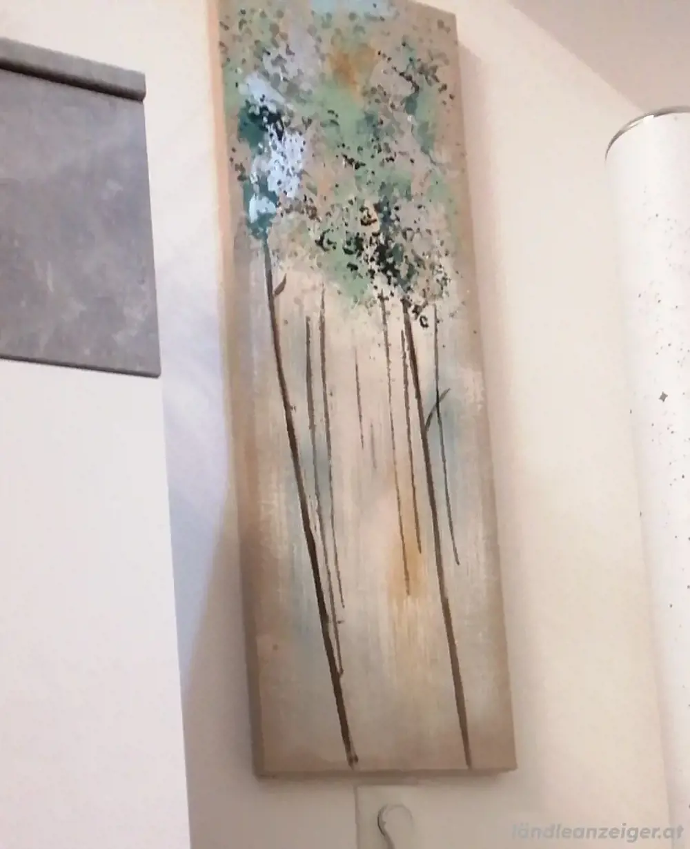 Wandbild beige türkis abstrakt Wandbild beige türkis abstrakt