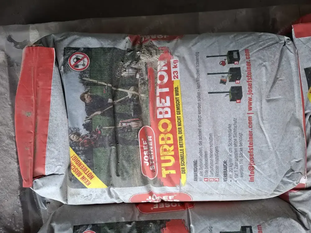 Turbo-Beton; 8 Säcke je 23 kg Turbo-Beton; 8 Säcke je 23 kg