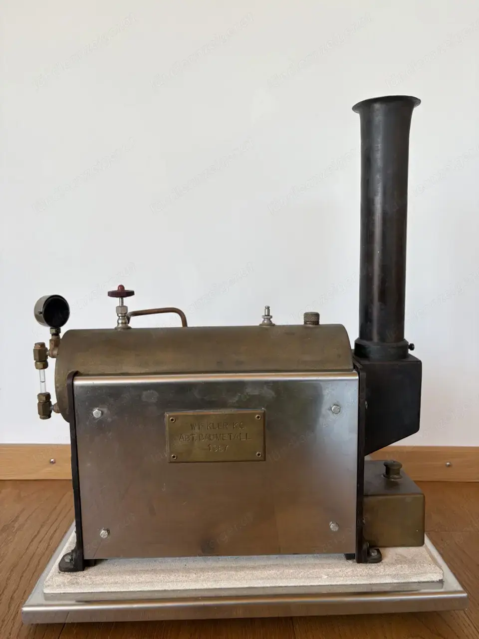 Dampfmaschine Unikat Metall massiv Dampfmaschine Unikat Metall massiv