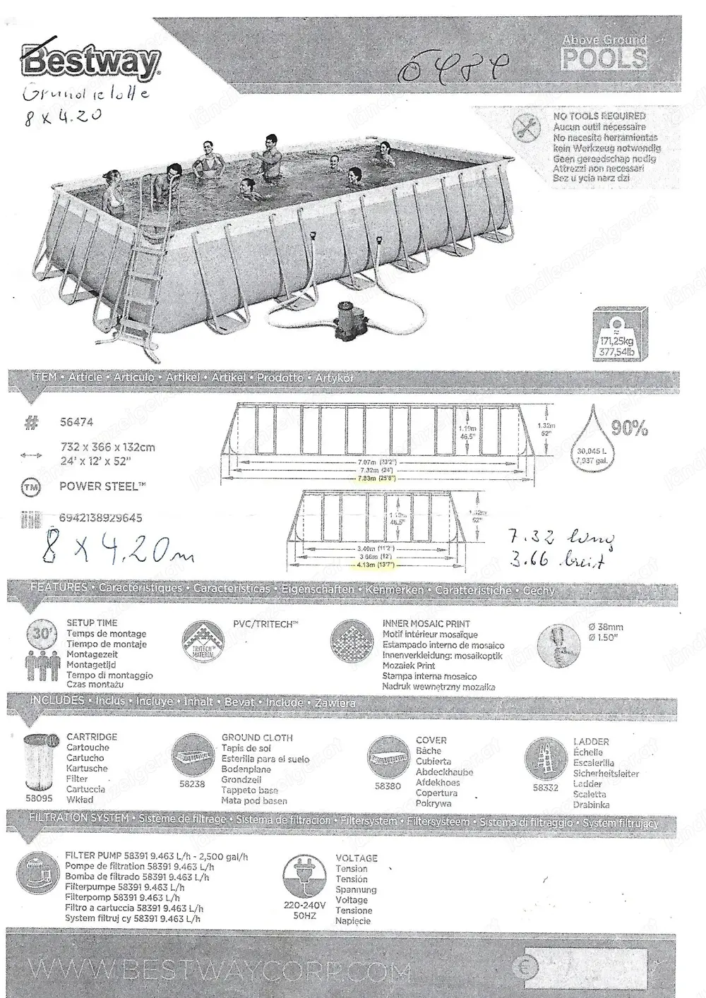Aufstellpool mit kompletter Anlage und Filter Aufstellpool mit kompletter Anlage und Filter